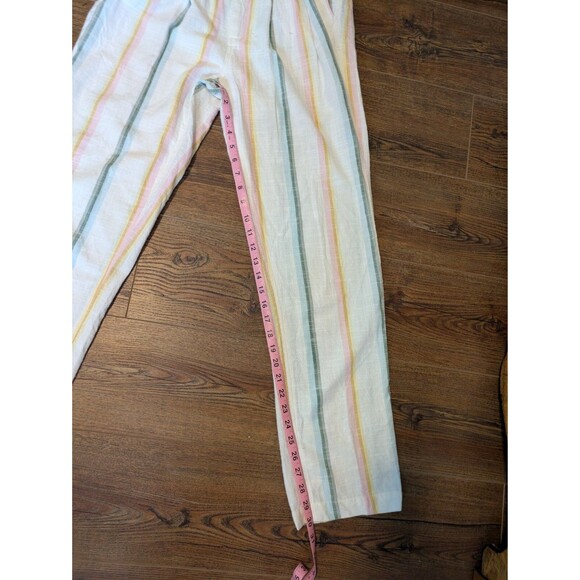 Billabong New Moves Pant Pastel Stripe Salty Blong Linen Pants Size 28 - Picture 12 of 13